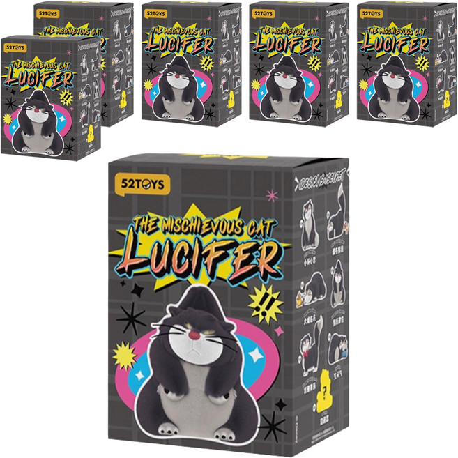 52TOYS 迪士尼 壞貓貓路西法 盲盒6件組, 1套