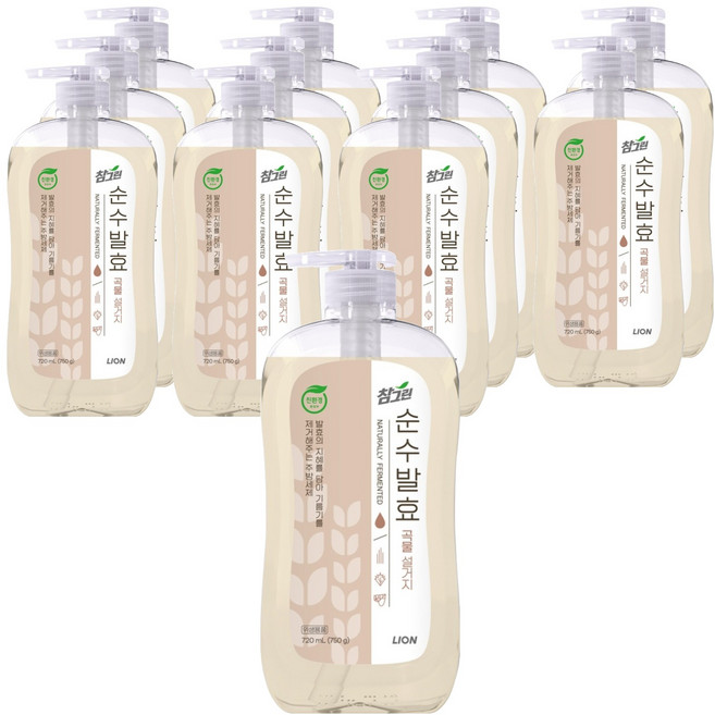 참그린 순수발효 곡물 설거지 주방세제, 720ml, 12개
