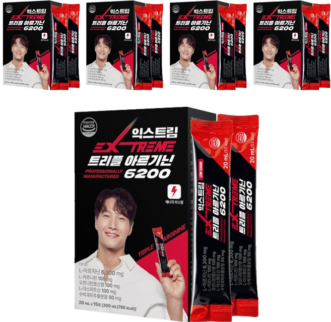 익스트림 트리플 아르기닌 6200mg, 300ml, 5개