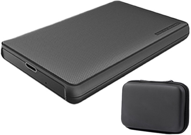 USB-C 외장하드 IT25U3 + 파우치 세트, 그레이 블랙, 500GB