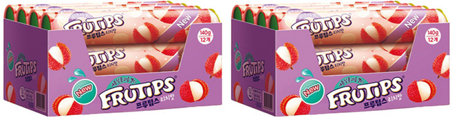 FRUTIPS 黑嘉麗 水果軟糖 荔枝口味, 140g, 24條