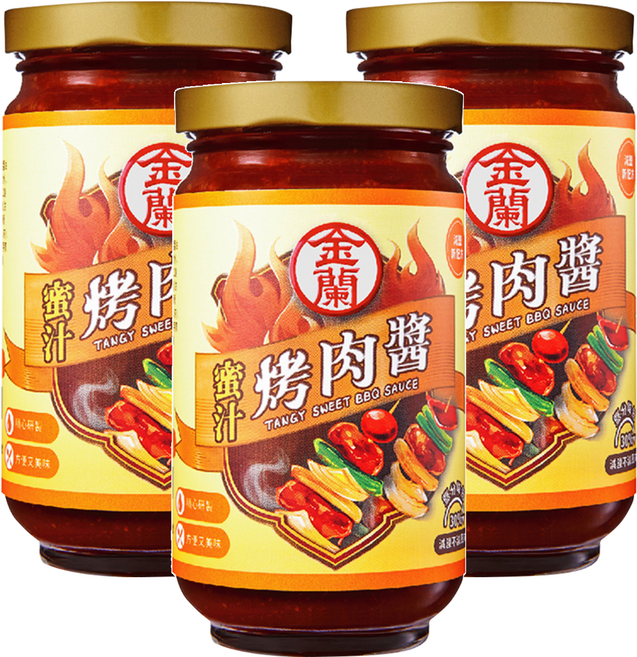 KIMLAN 金蘭 蜜汁烤肉醬, 240g, 3罐
