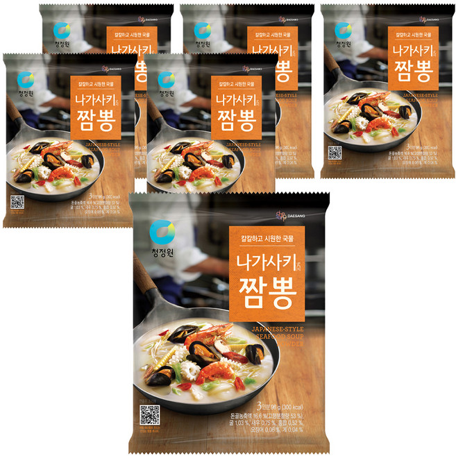 청정원 나가사키 짬뽕 베이스 96g, 6개