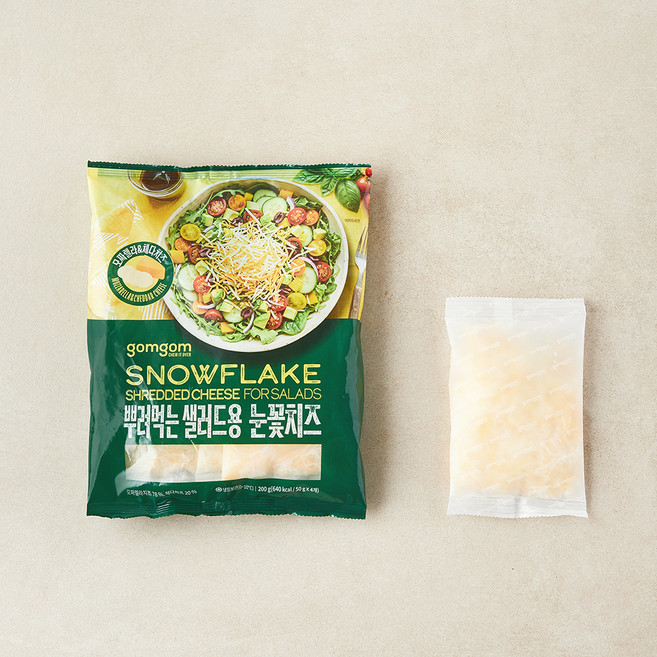 곰곰 뿌려먹는 샐러드용 눈꽃치즈, 50g, 1개, 4개입
