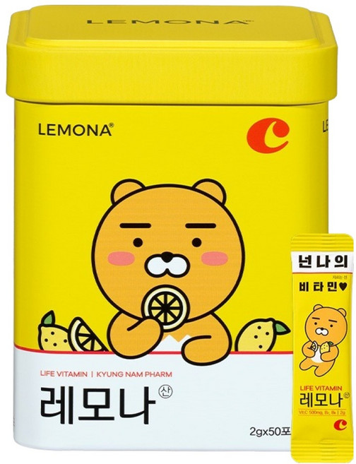 레모나산 카카오프렌즈 비타민C 50포, 100g, 1개