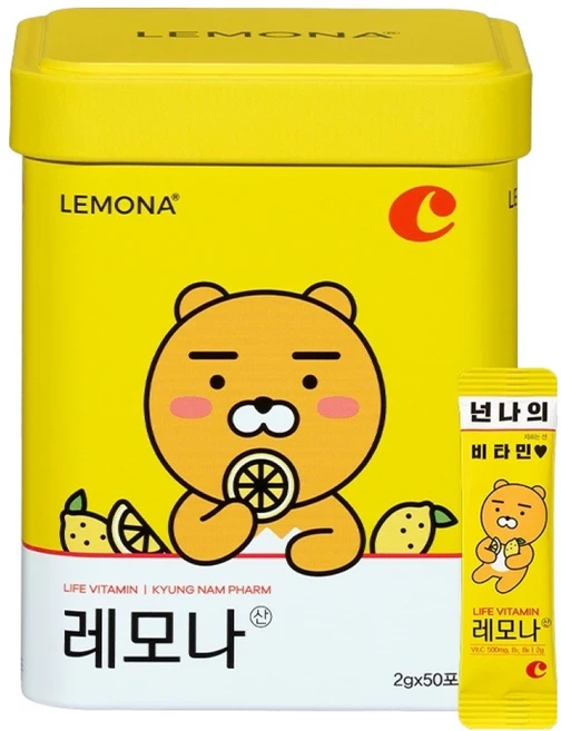 레모나산 카카오프렌즈 비타민C 50포, 100g, 1개 - 쿠팡