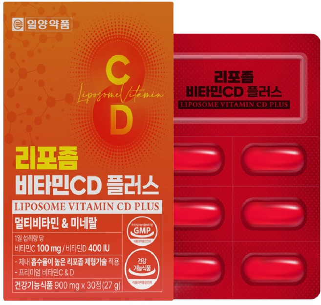 일양약품 리포좀 비타민 C D 플러스 멀티비타민 미네랄, 1개, 30정