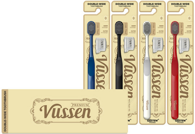 뷰센 더블와이드 칫솔 + 보호캡, 4개입, 1개