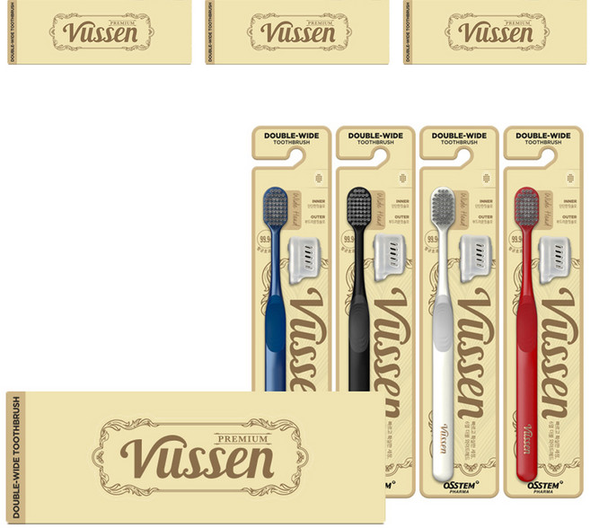오스템파마 뷰센 더블와이드 칫솔, 4개입, 4개