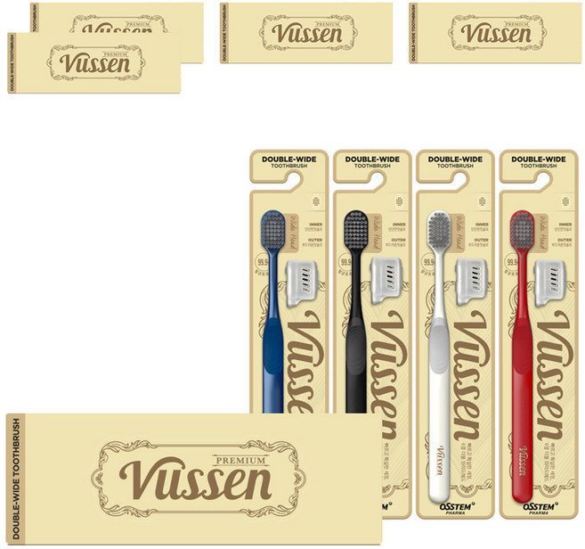 오스템파마 뷰센 더블와이드 칫솔, 4개입, 5개