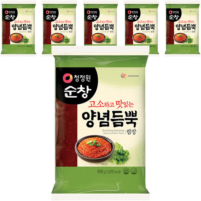 청정원순창 고소하고 맛있는 양념듬뿍 쌈장, 500g, 6개