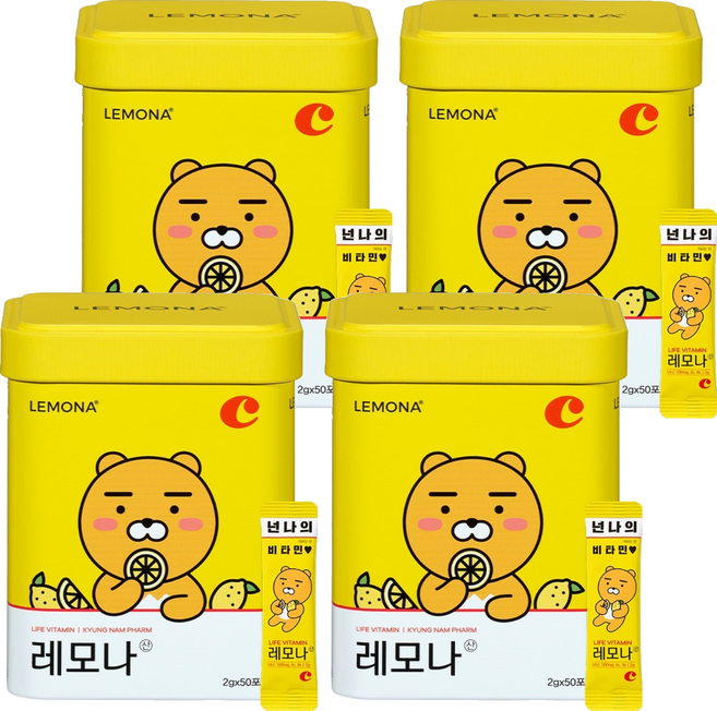 레모나 카카오프렌즈 비타민C 50포, 100g, 4개