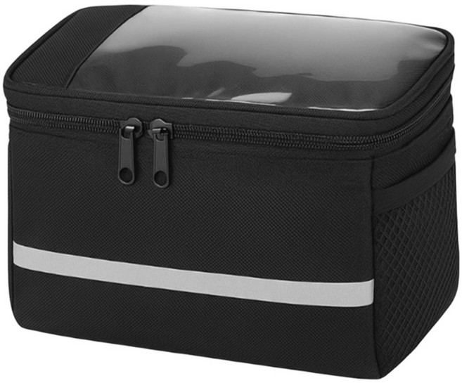 망블베 자전거 핸들바 방수 가방, 블랙, 1개