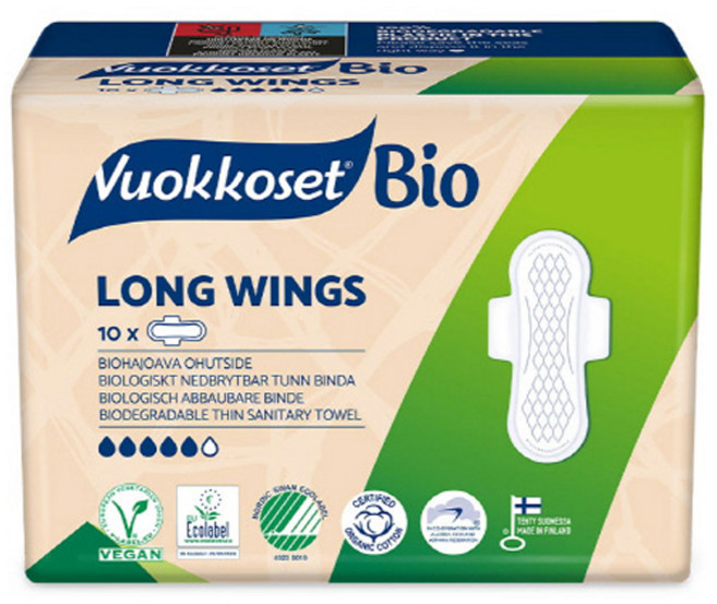 뷰코셋 바이오 롱 윙 생리대 날개형, 중형, 10개입, 1개