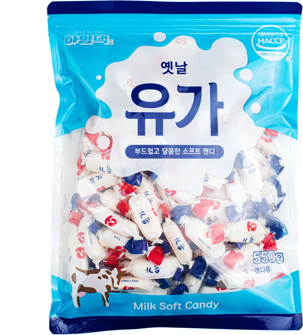 부드럽고 진한 유가 사탕, 550g, 1개