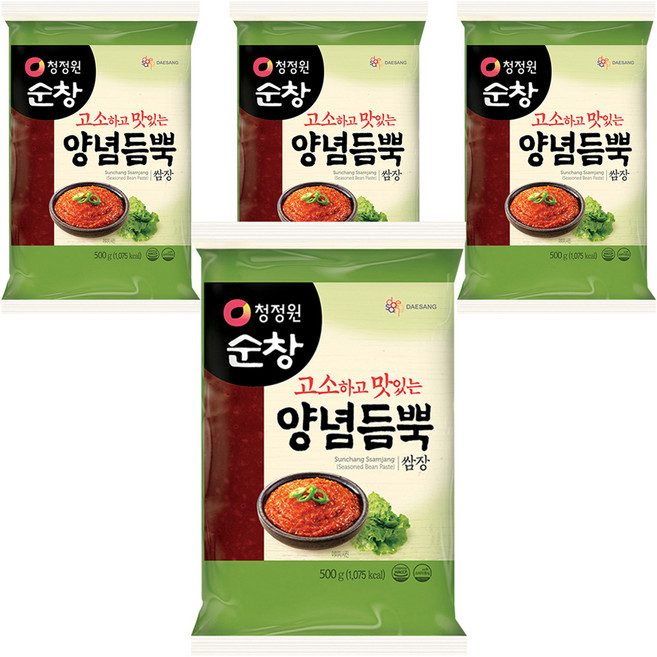 청정원순창 고소하고 맛있는 양념듬뿍 쌈장, 500g, 4개