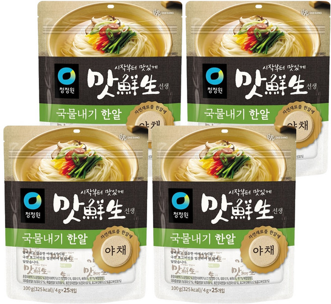 맛선생 청정원 야채국물내기한알 25개입, 100g, 4개
