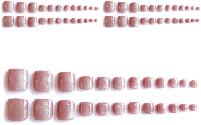 잇템샵 자석 젤 페디큐어 팁, 3개, 02 로지브라운