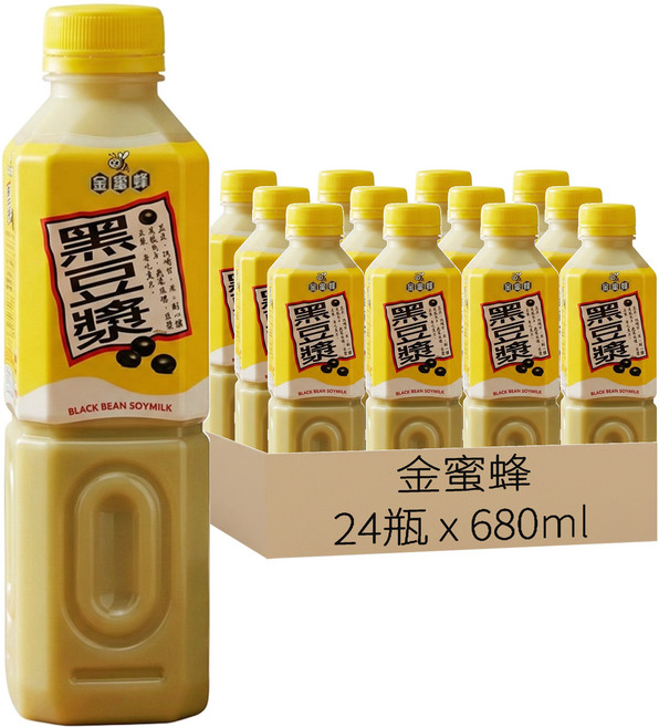 金蜜蜂 黑豆漿, 680ml, 24瓶