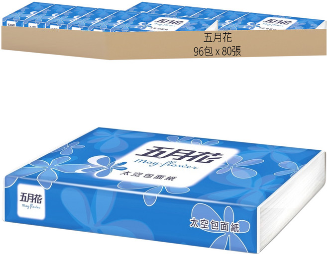 五月花 太空包面紙, 1入, 96包