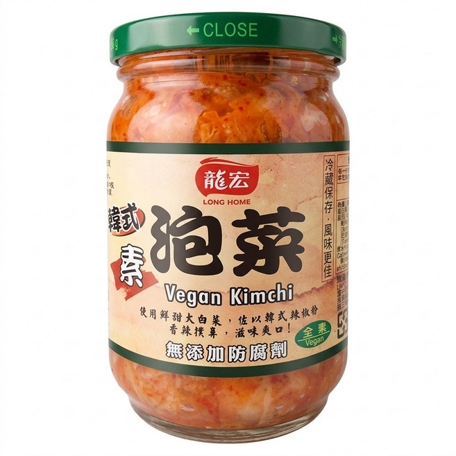 龍宏 韓式泡菜, 380g, 1罐