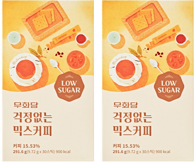 무화당 걱정없는 믹스커피, 9.72g, 30개입, 2개