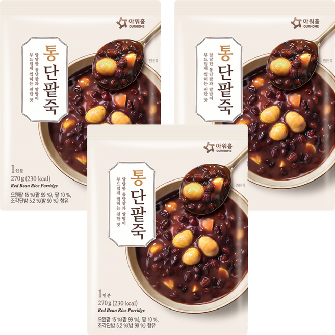OURHOME 愛味弘 紅豆粥, 270g, 3包