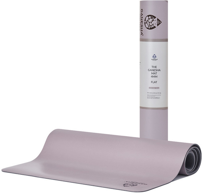 가네샤요가프랍스 요가 매트 플랫 4mm, LavenderGray, 1개