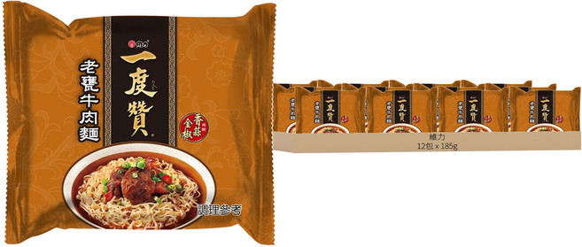 維力 一度贊 老甕牛肉麵 185g, 12包