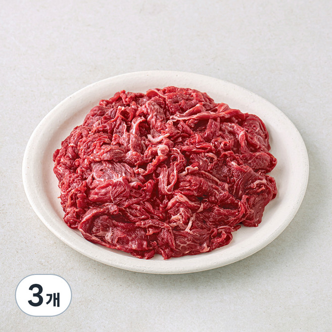 농협안심한우 정육 1+등급 불고기용 (냉장), 300g, 3개