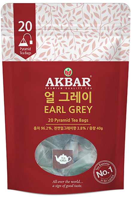 아크바 얼그레이 피라미드 티백, 40g, 20개입, 1개