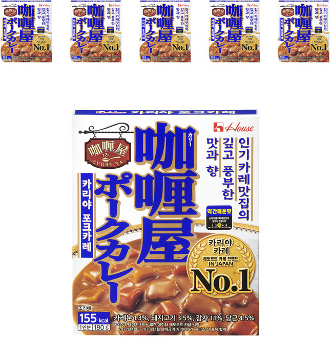 카리야 포크카레 약간 매운맛, 180g, 6개
