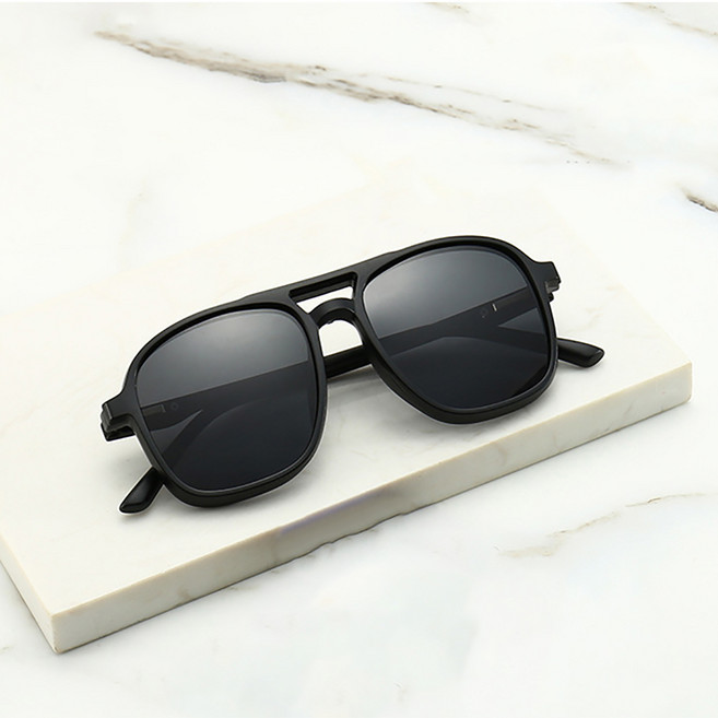 MAPCCI 맵시 자석형 탈부착 시저 플립 레트로 편광 선글라스렌즈 + 안경 세트