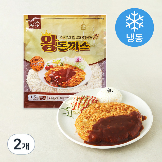 굿프랜즈 왕돈까스 (냉동), 1.5kg, 2개
