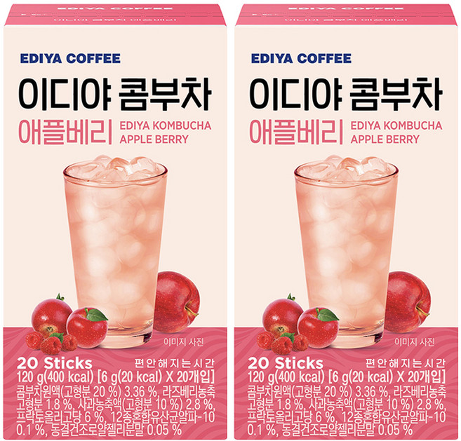 이디야커피 콤부차 애플베리, 2개, 20개입, 6g