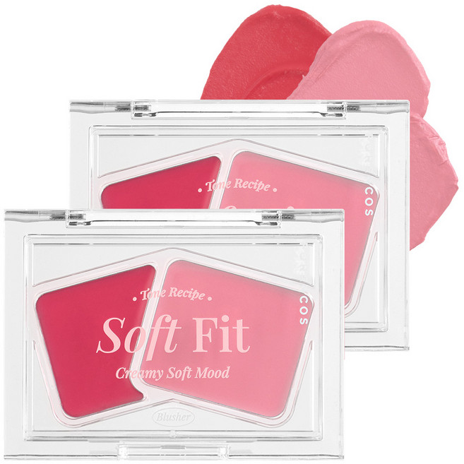 포렌코즈 소프트 피팅 크림 블러셔 3g, 2개, 02 Peach Like