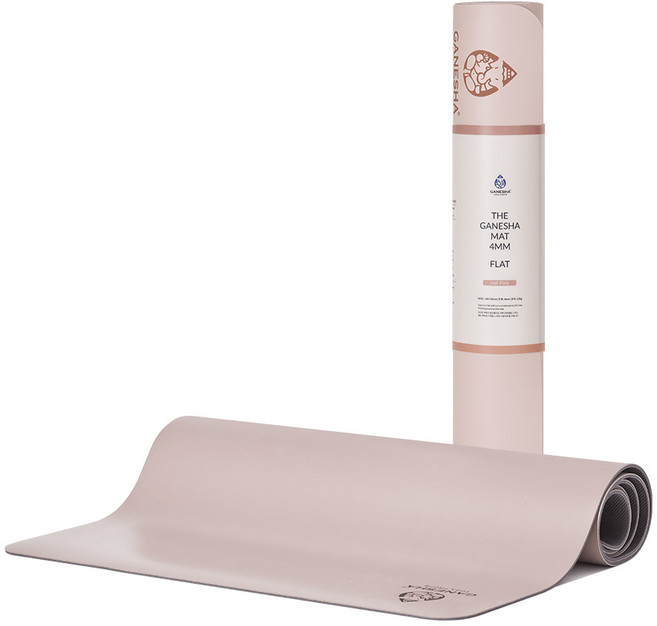가네샤요가프랍스 요가 매트 플랫 4mm, IndiPink, 1개