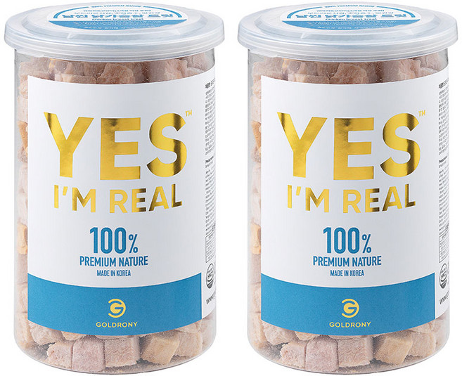 골드로니 반려동물 예스아임리얼 수제 건조간식, 닭가슴살트릿 맛, 100g, 2개