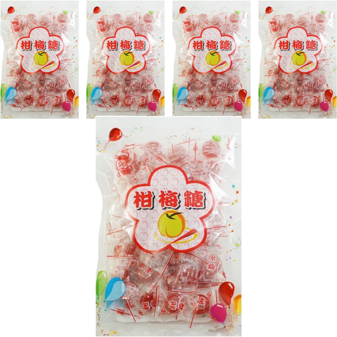 品味食族 柑梅糖, 220g, 5袋