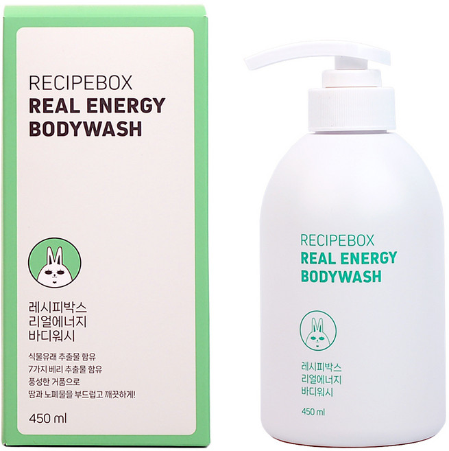 레시피박스 리얼에너지 바디워시, 450ml, 1개