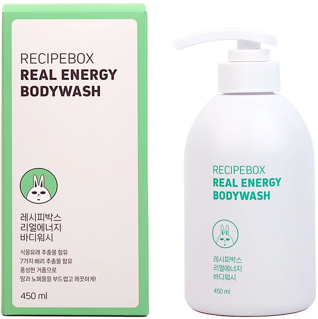 레시피박스 리얼에너지 바디워시, 450ml, 1개 - 쿠팡