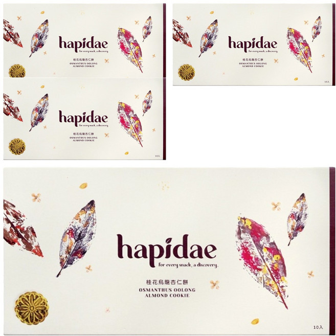 hapidae 桂花烏龍杏仁餅 10入, 220g, 4盒