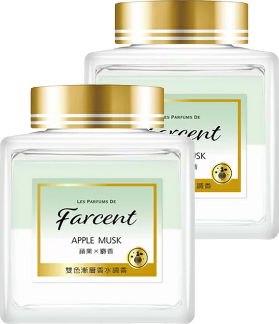 farcent 花仙子 香水 室內香氛膏, 蘋果麝香, 150g, 2罐