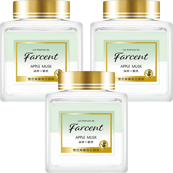 farcent 花仙子 香水 室內香氛膏, 蘋果麝香, 150g, 3罐