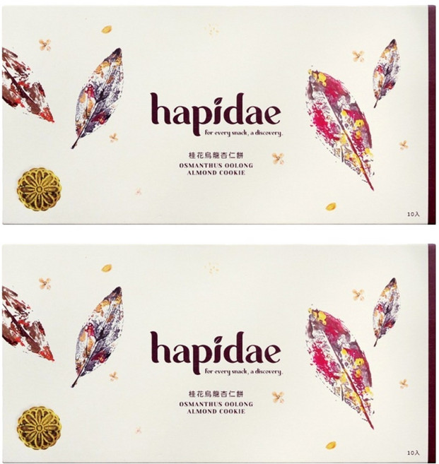 hapidae 桂花烏龍杏仁餅 10入, 220g, 2盒