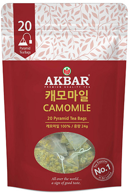 아크바 캐모마일 허브티 피라밋 티백, 1.2g, 20개입, 1개