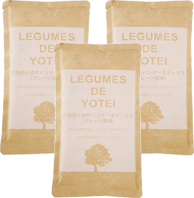 LEGUMES DE YOTEI 100%北海道 小麥鬆餅粉 天然原味, 180g, 3包