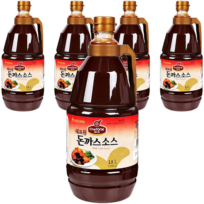 쉐프원 돈까스소스, 1.8L, 5개