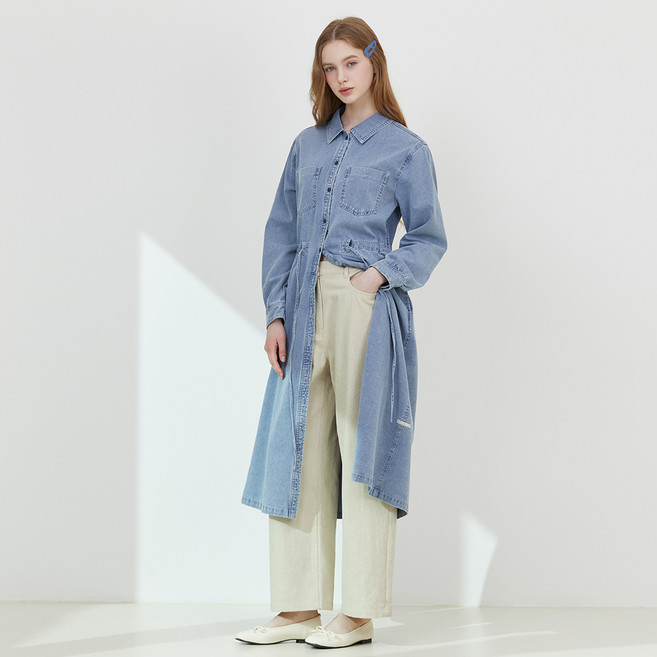 써스데이아일랜드 여성용 미들톤 데님 풀오픈 원피스 T252MOP329W