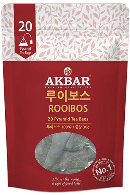 아크바 루이보스 허브티 피라밋 티백, 1.5g, 20개입, 1개